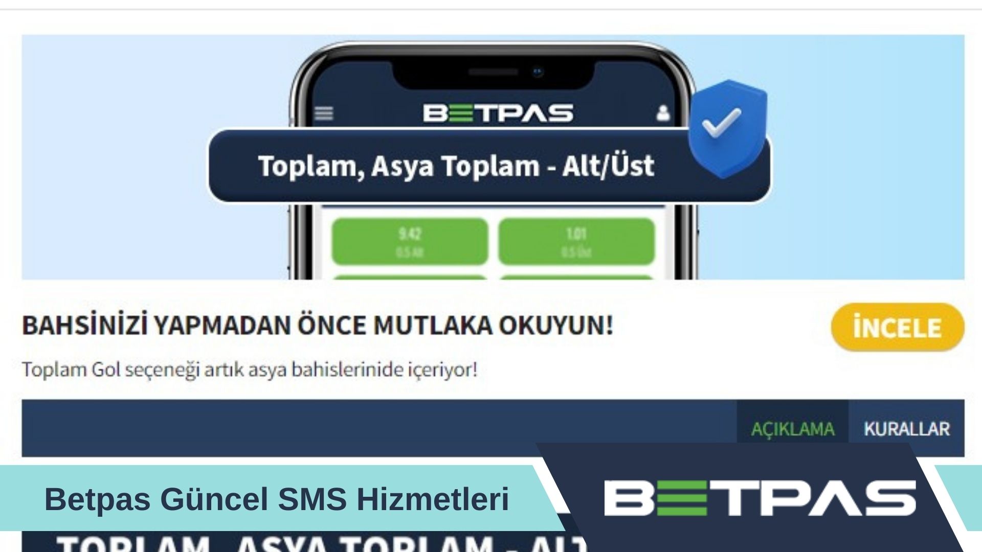 Betpas Güncel SMS Hizmetleri